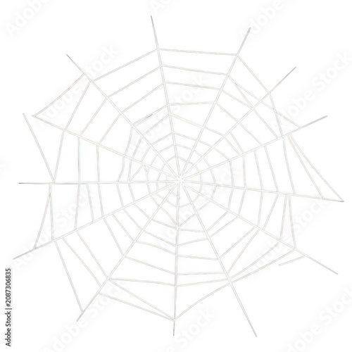 White spiderweb design element isolated on transparent background