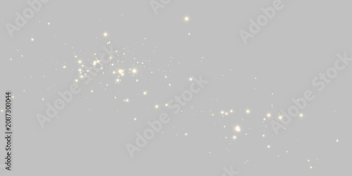 Obraz na plátně Golden powder PNG with sparkling particles