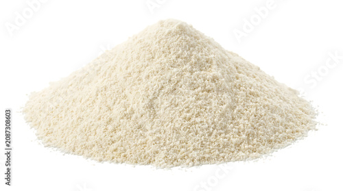 Small pile of white sugar grains