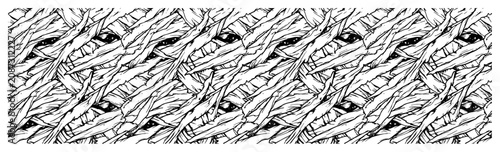 Fotografía Creepy mummy bandage pattern with hidden eyes in a hand-drawn horror style