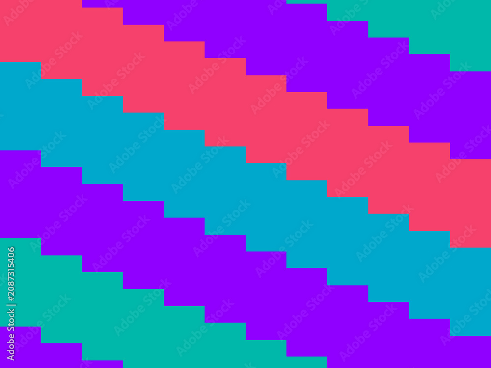 Fototapeta premium Diagonal Stair Blocks Contemporary Vector Background
