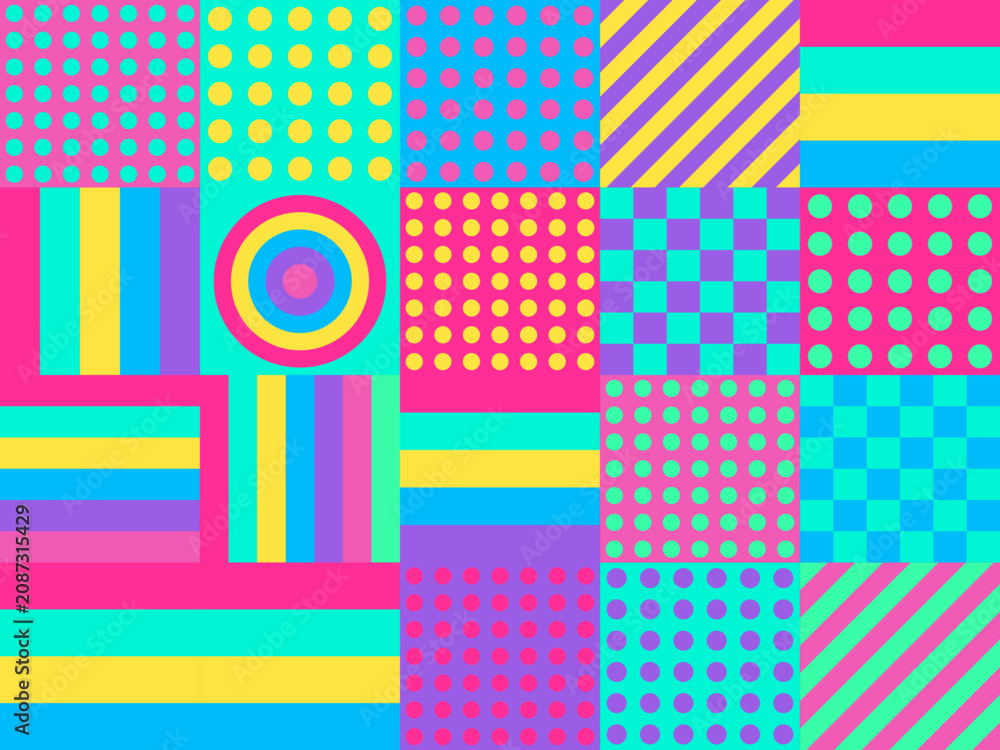Fototapeta premium Broadcast Color Bars Retro Screen Vector Background