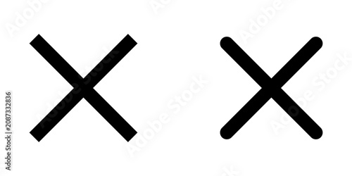 Photos Black cross mark icons representing cancel and wrong choice symbols