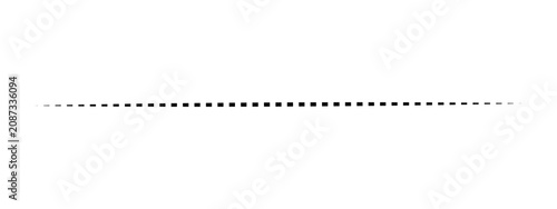 Fotografi Horizontal dashed line with varying thickness for design elements and dividers