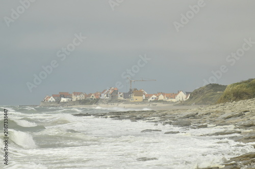 фотографія Déferlantes et écumes près du village des pêcheurs d'Audresselle en Côte d'Opale