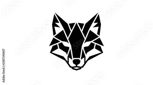 Photos Geometric Fox Head Illustration.