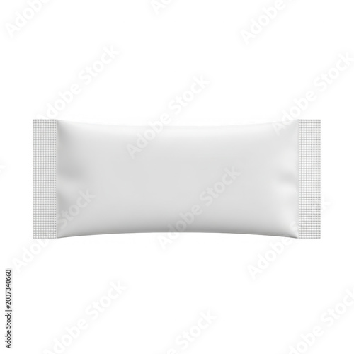 Blank White Snack Bar Packaging isolated on transparent background