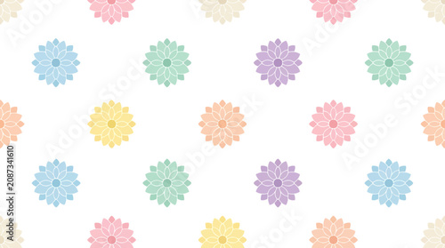 Soft Pastel Floral Pattern Seamless Background