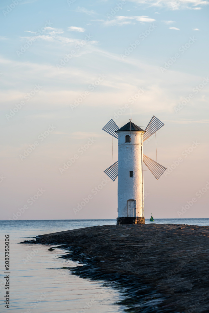 Fototapeta premium Stawa Mlyny - an iconic navigation mark and the official symbol of Swinoujscie, Poland