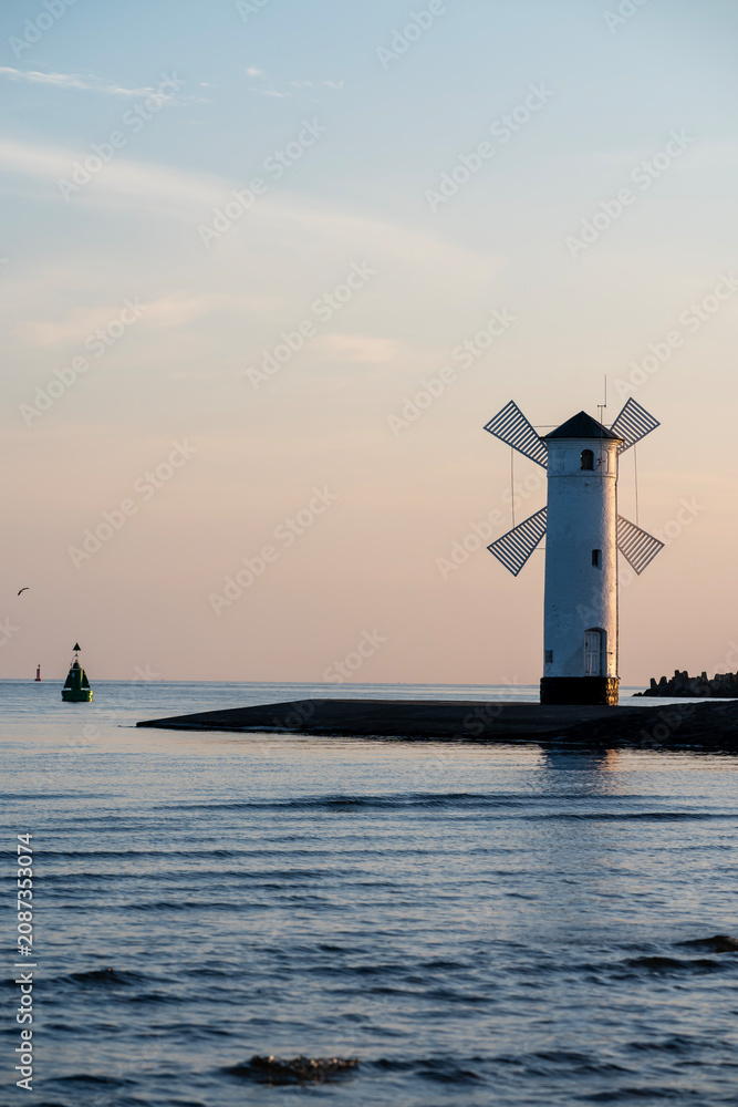 Fototapeta premium Stawa Mlyny - an iconic navigation mark and the official symbol of Swinoujscie, Poland