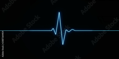 Konstfotografi Heart Beat ECG Cardiogram Pulse Monitor Line with Medical Healthcare Electrocard