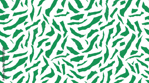 Canvastavla Seamless pattern featuring jagged green torn paper shapes on a white background