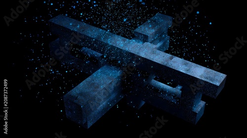 Structure floats in a dark cosmic environment.