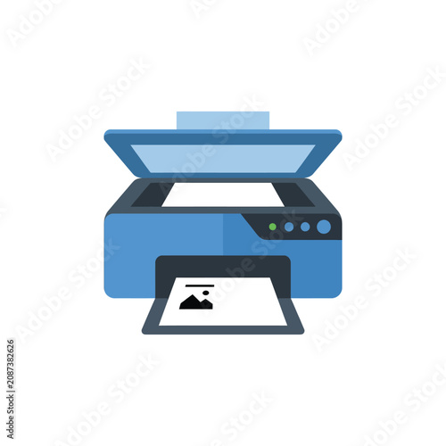 Принти на полотні Color multifunction printer and scanner, office equipment, electronic device, di