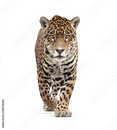 Jaguar walking, facing forward