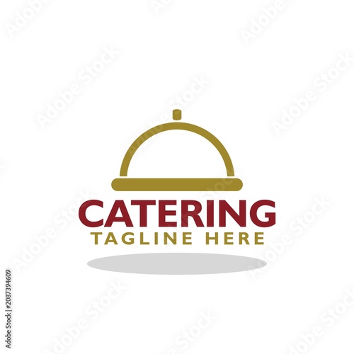 Catering logo icon with  shadow