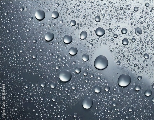 water droplets on a gray background