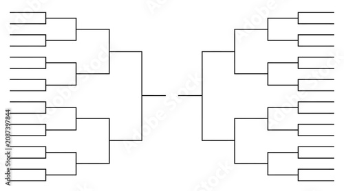 Foto Minimalist tournament bracket diagram for sports competition organization and pl