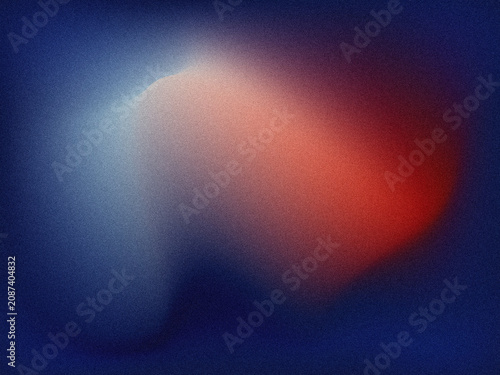 Abstract Grainy Gradient Background – Aura Neon Blue and Orange Noise Texture