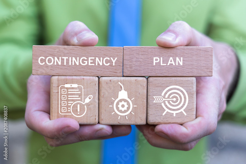 Obraz na płótnie Concept of contingency plan