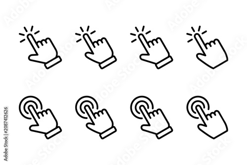 Hand click icon vector illustration. pointer sign and symbol. hand cursor icon
