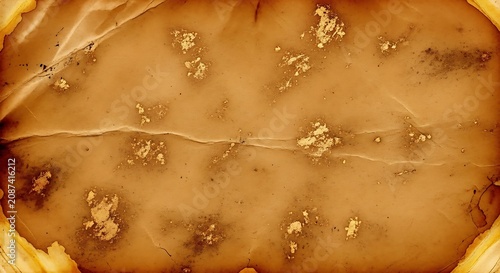 Aged paper texture with burned edges and cracks for background