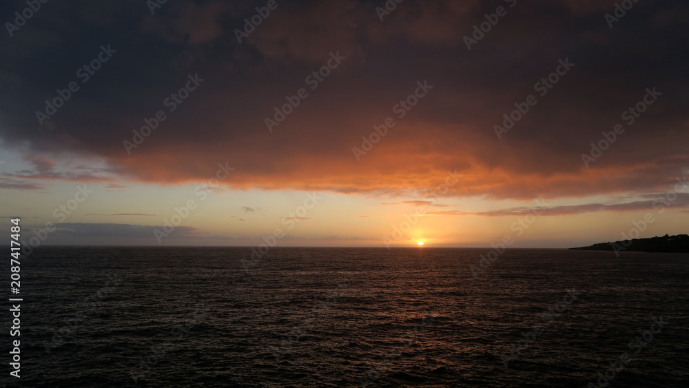 Fototapeta premium Sunset from viewpoint Boca de Inferno, Cascais, Portugal.