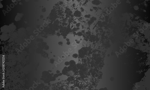 Luxury metallic black gradient background with distressed metal plate texture. EPS 10. Vector illustration