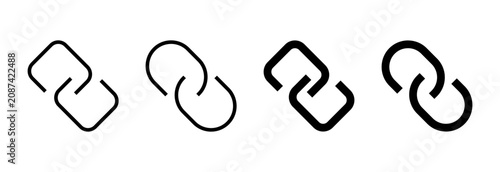 Link icon set vector. Hyperlink chain sign and symbol