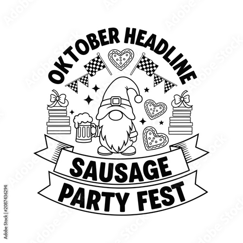 Sausage Party Fest Oktoberfest Badge