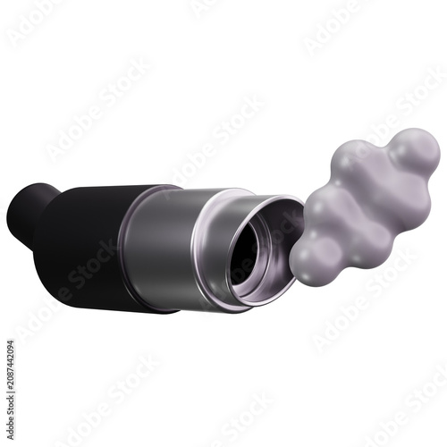 Vehicle Exhaust Pipe Pollution 3D Illustrations