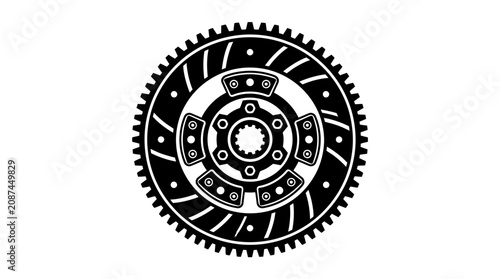 Obraz na płótnie Detailed gear wheel mechanical component.