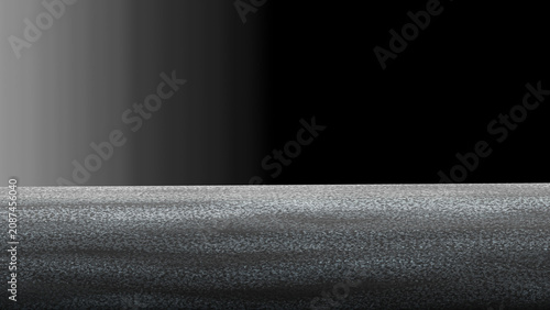 Foto Dark studio background with grey stone texture podium for product display