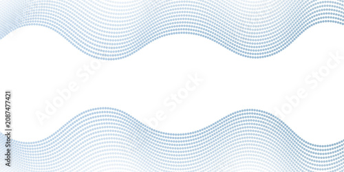 Fotografía Blue dotted wave line pattern