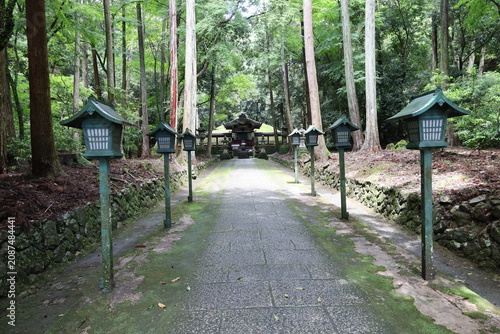 Quadro su tela A Japanese temple: a scene of the precincts of Negoro-ji Temple in Iwade City in
