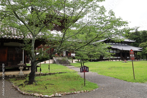 Canvas Print A Japanese temple: a scene of the precincts of Negoro-ji Temple in Iwade City in
