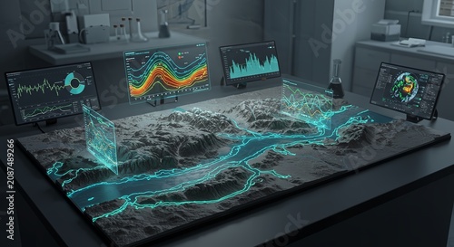 Climate data visualization — not an abstract globe with a thermometer
