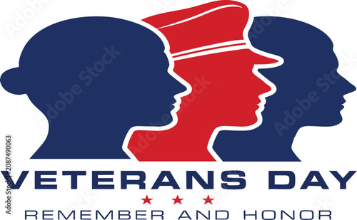  Veterans tribute design with military silhouette profiles honoring service members for remembrance and national commemoration content