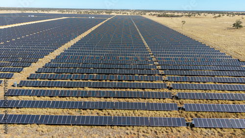 Giant  solar farm near Longreach in outback Queensland.