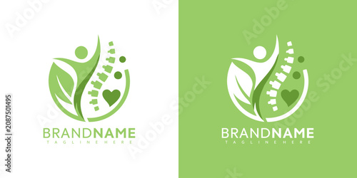 Eco friendly brand logo template design.