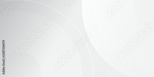 Bild auf Leinwand Modern circle and clean light box space vector design background abstract modern