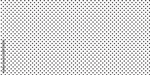 Black polkadot seamless pattern on white background