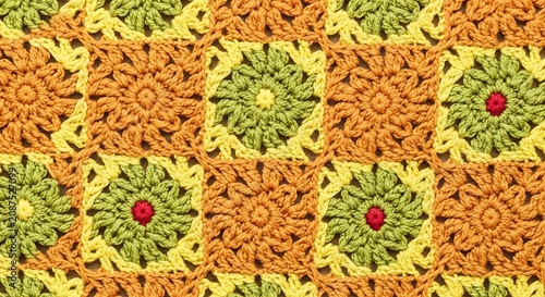 Close up of autumn leaves on ground.