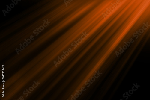 Orange Glowing Light Rays Abstract Background