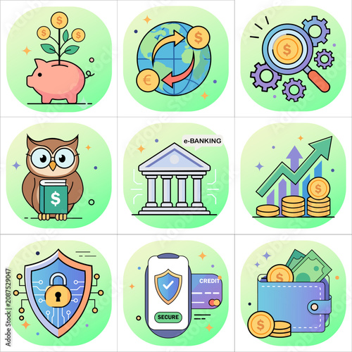 Icon set Financial