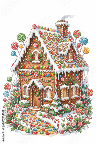 Fotografie Hansel and Gretel Style Gingerbread House