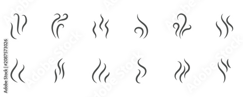 Doodle style steam and smoke icon vector illustration. Hot smoking icon Used as an emoji in text messages to represent smoking and specific casual mood.