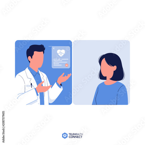 Virtual Doctor Consultation Online Healthcare Meeting Futuristic Digital Diagnosis Service