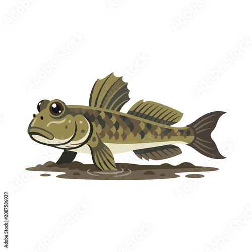 Mudskipper Fish Illustration
