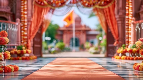 Vibrant Sikh Vaisakhi Festival Decoration and Celebration Setup